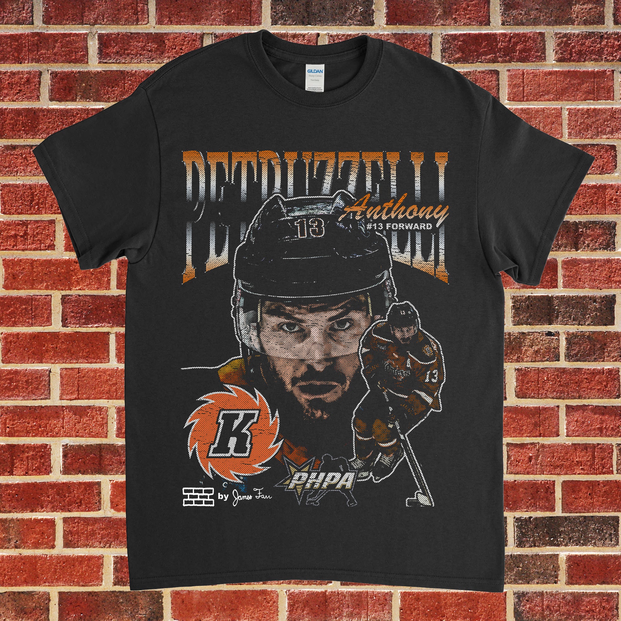 Fort Wayne Komets Anthony Petruzzelli James' Corner Store Collab Vintage Tee