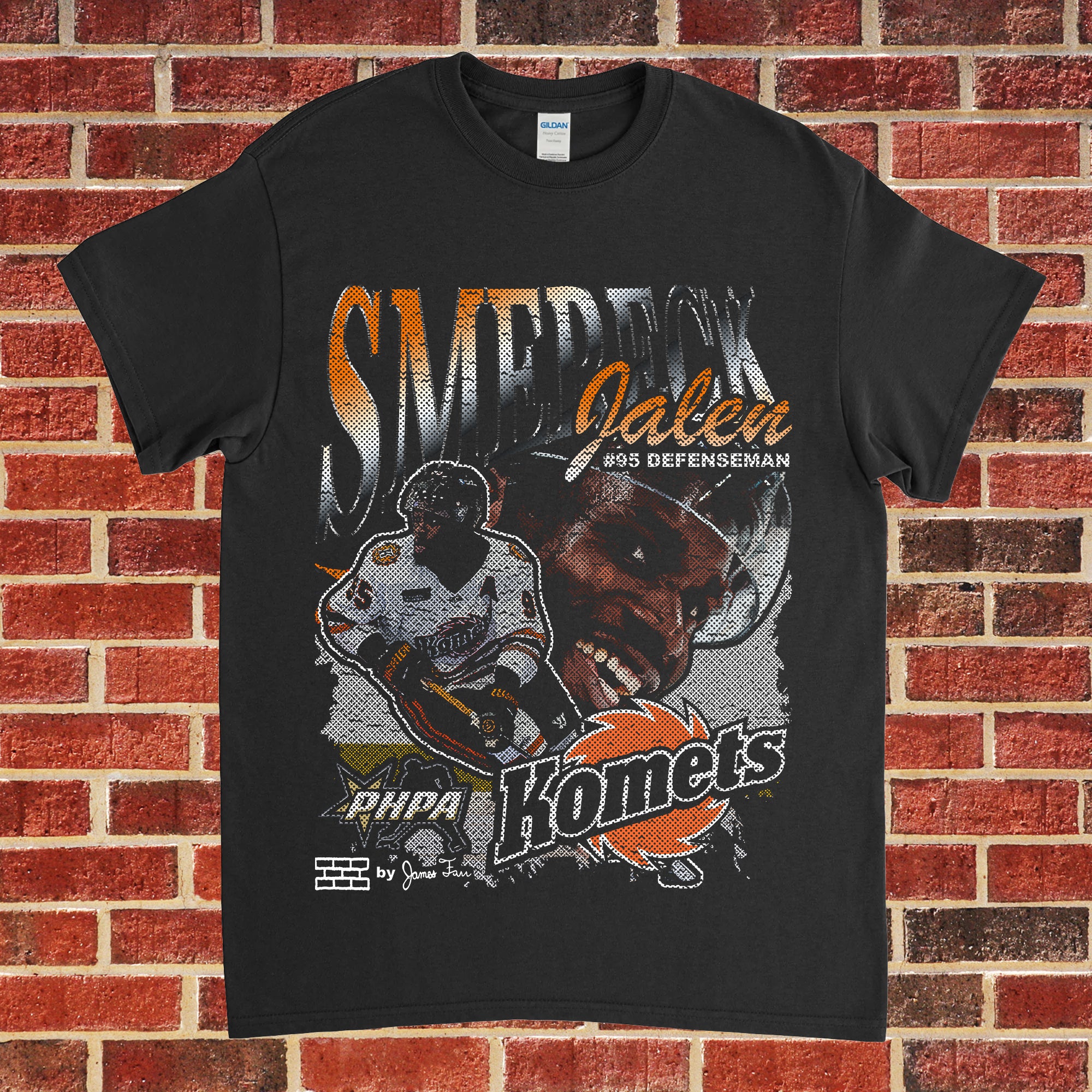 Fort Wayne Komets Jalen Smereck James' Corner Store Collab Vintage Tee